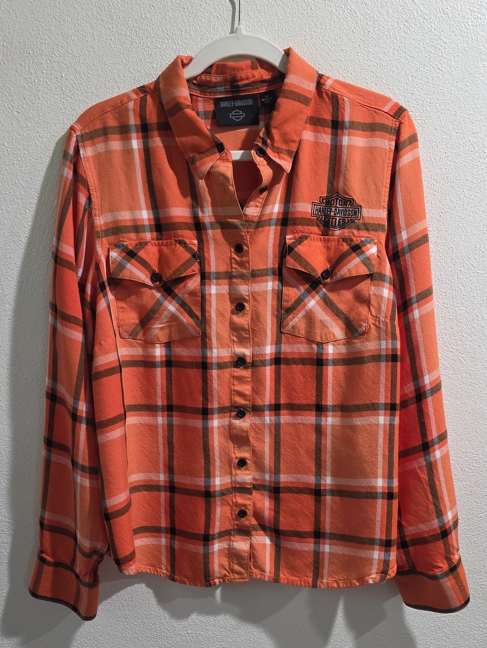 Womens Viscose Harley Davidson Button Down Shirt